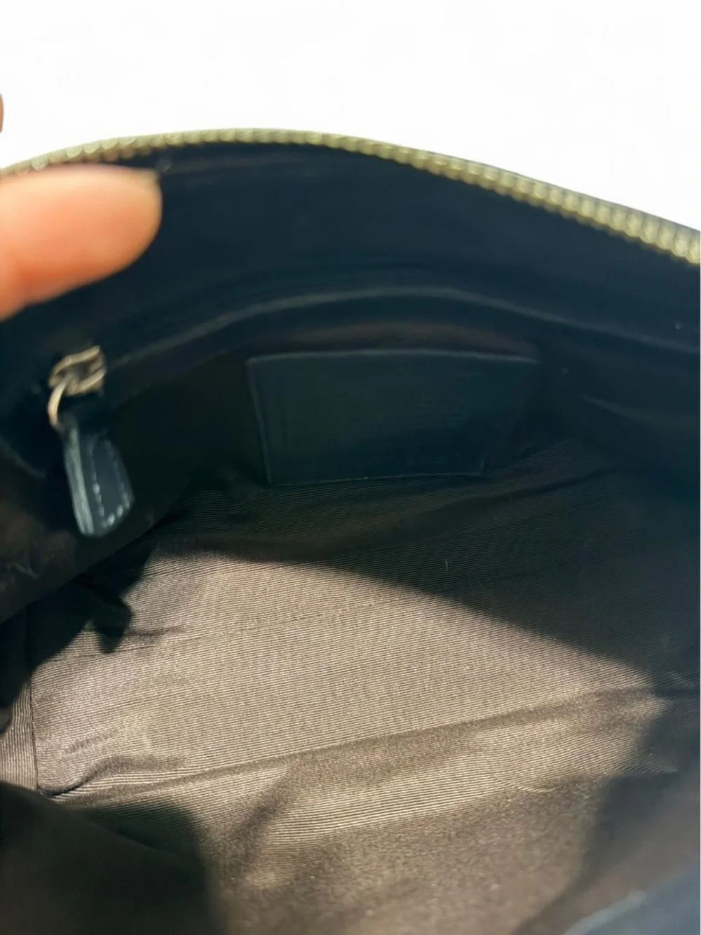 Coach Black Leather Mini Satchel with Double Top Handles